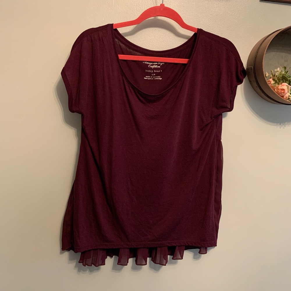 Women’s American Eagle Purple Peplum Top